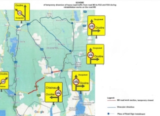 Informații cu privire la devierea temporară a traficului de camioane de pe traseul M3 pe trasee alternative