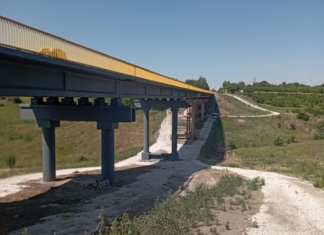(RO) Podul din apropierea s.Budești – înregistrează un progres de execuție de circa 50%